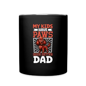 Papa Setter Rouge Irlandais - Mug uni - noir - Devant
