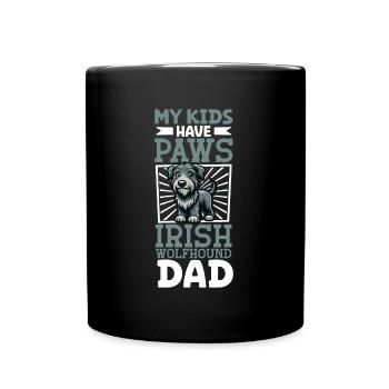 Papa lévrier irlandais - Mug uni - noir - Devant