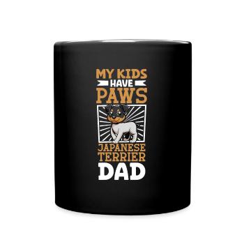 Terrier japonais papa - Mug uni - noir - Devant
