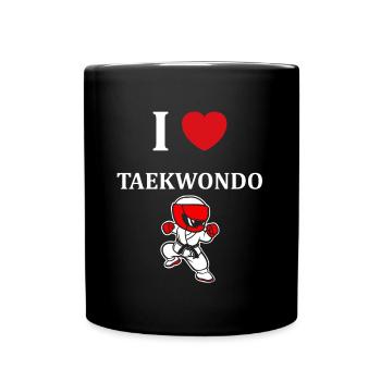 Taekwondo - Tasse einfarbig - Schwarz - Vorne