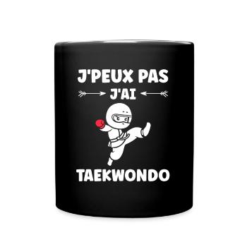 Taekwondo - Tasse einfarbig - Schwarz - Vorne