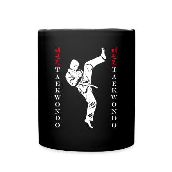 Taekwondo - Tasse einfarbig - Schwarz - Vorne