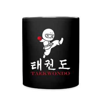 Taekwondo - Tasse einfarbig - Schwarz - Vorne