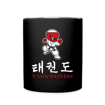 Taekwondo - Tasse einfarbig - Schwarz - Vorne