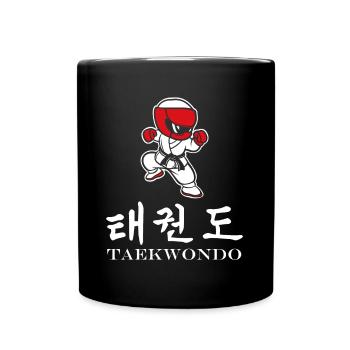 Taekwondo - Tasse einfarbig - Schwarz - Vorne