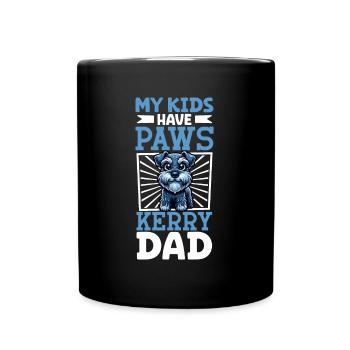 Kerry Blue Terrier Papa - Tasse einfarbig - Schwarz - Vorne