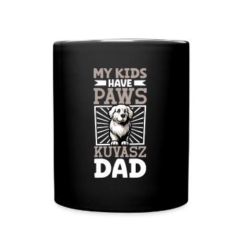 Kuvasz Papa - Tasse einfarbig - Schwarz - Vorne