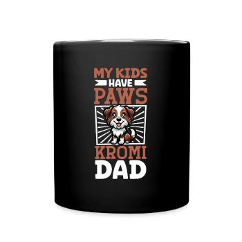 Kromfohrländer Papa - Tasse einfarbig - Schwarz - Vorne