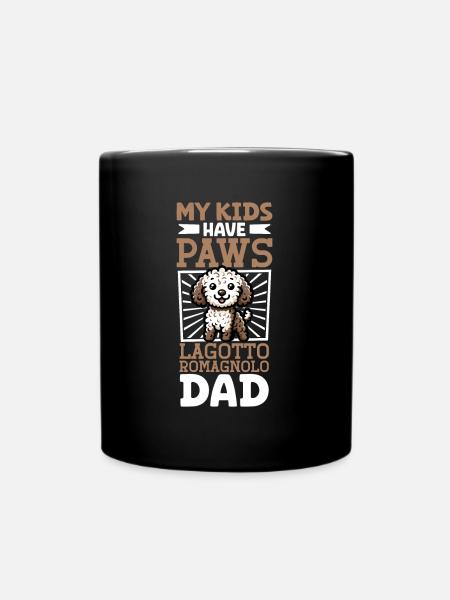 Lagotto Romagnolo Papa - Tasse einfarbig - Schwarz