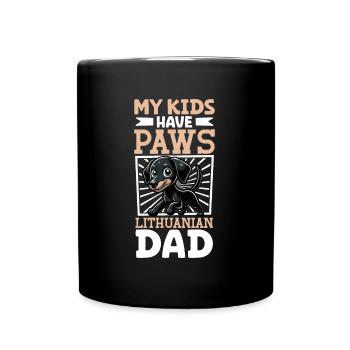 Litauische Bracke Papa - Tasse einfarbig - Schwarz - Vorne