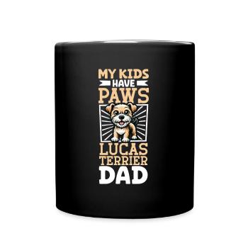Lucas Terrier Papa - Tasse einfarbig - Schwarz - Vorne
