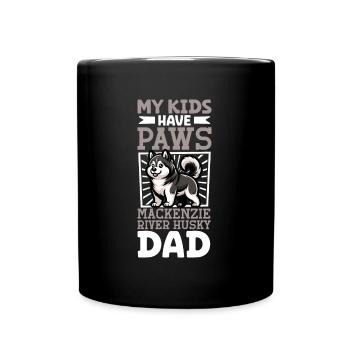 Mackenzie River Husky Papa - Tasse einfarbig - Schwarz - Vorne