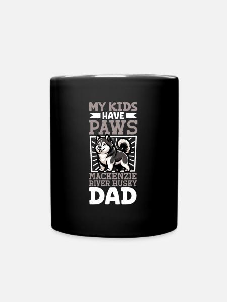 Mackenzie River Husky Papa - Tasse einfarbig - Schwarz