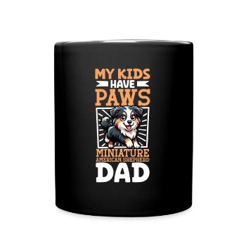 Miniature American Shepherd Dad - Full Colour Mug - black - Front