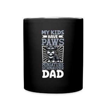 Papa Schnauzer nain - Mug uni - noir - Devant
