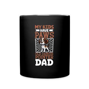 Altdänischer Vorstehhund Papa - Tasse einfarbig - Schwarz - Vorne