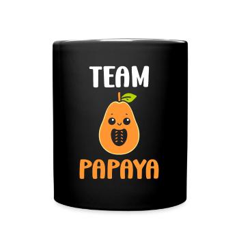 papaya - Mug uni - noir - Devant