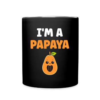 Papaya - Tasse einfarbig - Schwarz - Vorne