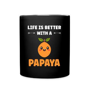 Papaya - Tasse einfarbig - Schwarz - Vorne