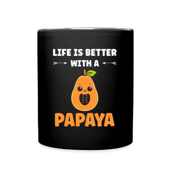 Papaya - Tasse einfarbig - Schwarz - Vorne