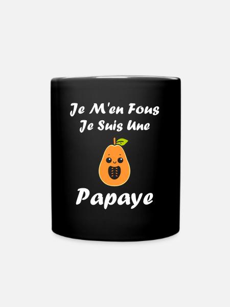 papaye - Mug uni - noir