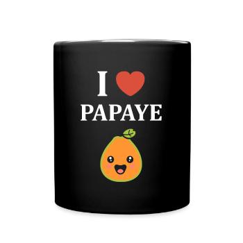 Papaye - Mug uni - noir - Devant