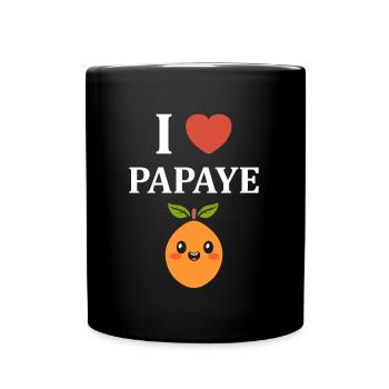 Papaye - Mug uni - noir - Devant