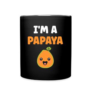 Papaya - Tasse einfarbig - Schwarz - Vorne