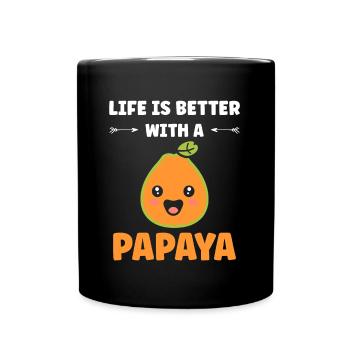Papaya - Tasse einfarbig - Schwarz - Vorne