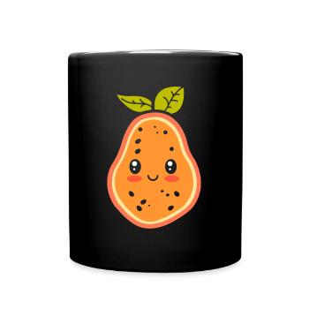 Papaya - Tasse einfarbig - Schwarz - Vorne