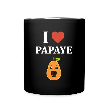 papaye - Mug uni - noir - Devant