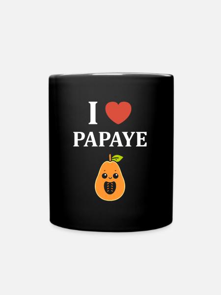 papaye - Mug uni - noir