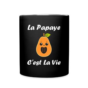 papaye - Mug uni - noir - Devant