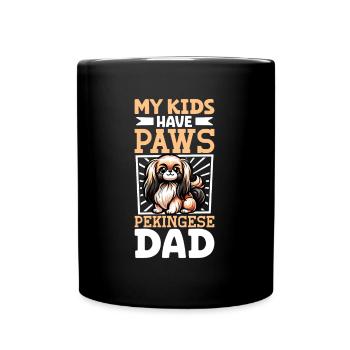 papa pékinois - Mug uni - noir - Devant