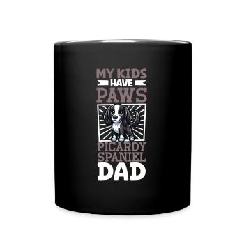 Epagneul Picard Papa - Tasse einfarbig - Schwarz - Vorne