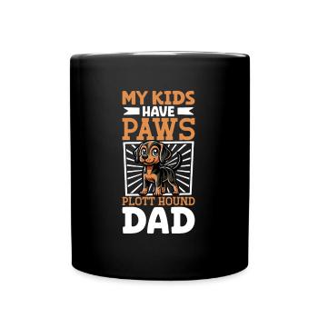 Chien de Plott Papa - Mug uni - noir - Devant
