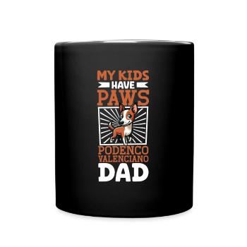 Podenco Valenciano Papa - Tasse einfarbig - Schwarz - Vorne