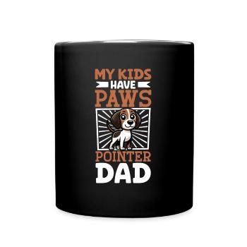 English Pointer Papa - Tasse einfarbig - Schwarz - Vorne