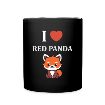 Panda roux - Mug uni - noir - Devant