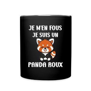 Panda roux - Mug uni - noir - Devant