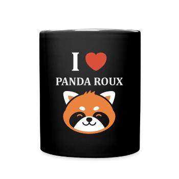 Panda roux - Mug uni - noir - Devant