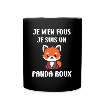 Panda roux - Mug uni - noir - Devant