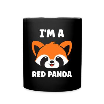 Panda roux - Mug uni - noir - Devant