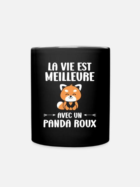 panda roux - Mug uni - noir