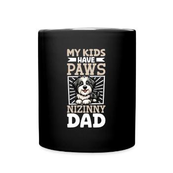 Polski Owczarek Nizinny Papa - Tasse einfarbig - Schwarz - Vorne