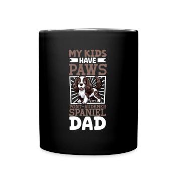 Epagneul de Pont-Audemer Papa - Mug uni - noir - Devant