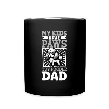 Papa caniche jouet - Mug uni - noir - Devant