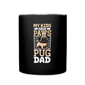 Mops Papa - Tasse einfarbig - Schwarz - Vorne