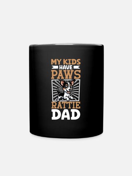 Rat Terrier Papa - Tasse einfarbig - Schwarz