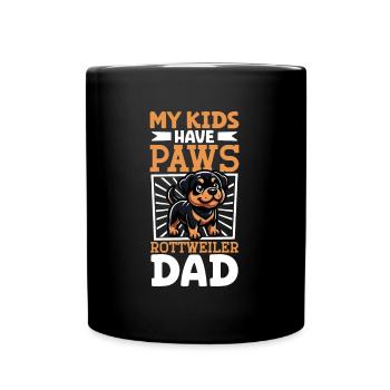 Rottweiler Papa - Tasse einfarbig - Schwarz - Vorne